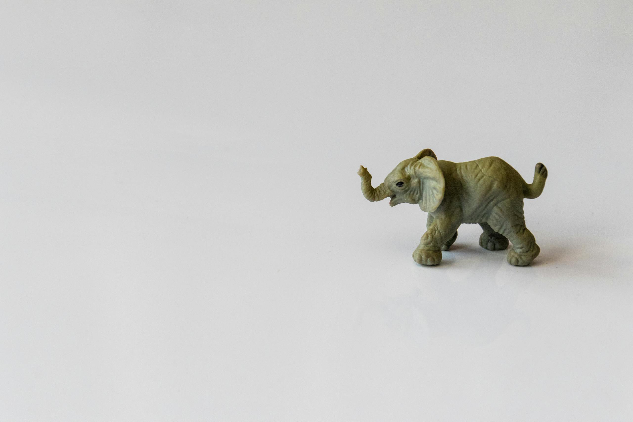 Gray Elephant Figurine